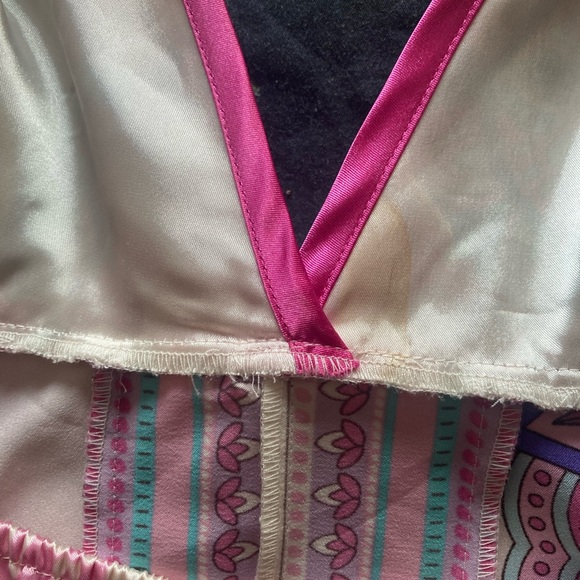 Guess Satin Summer Dress Pink/Blue Multicolour Size Medium. - Picture 10 of 10